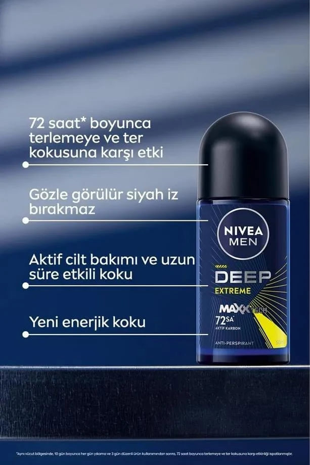 Nivea Men Deep Extreme Roll On 50 ml