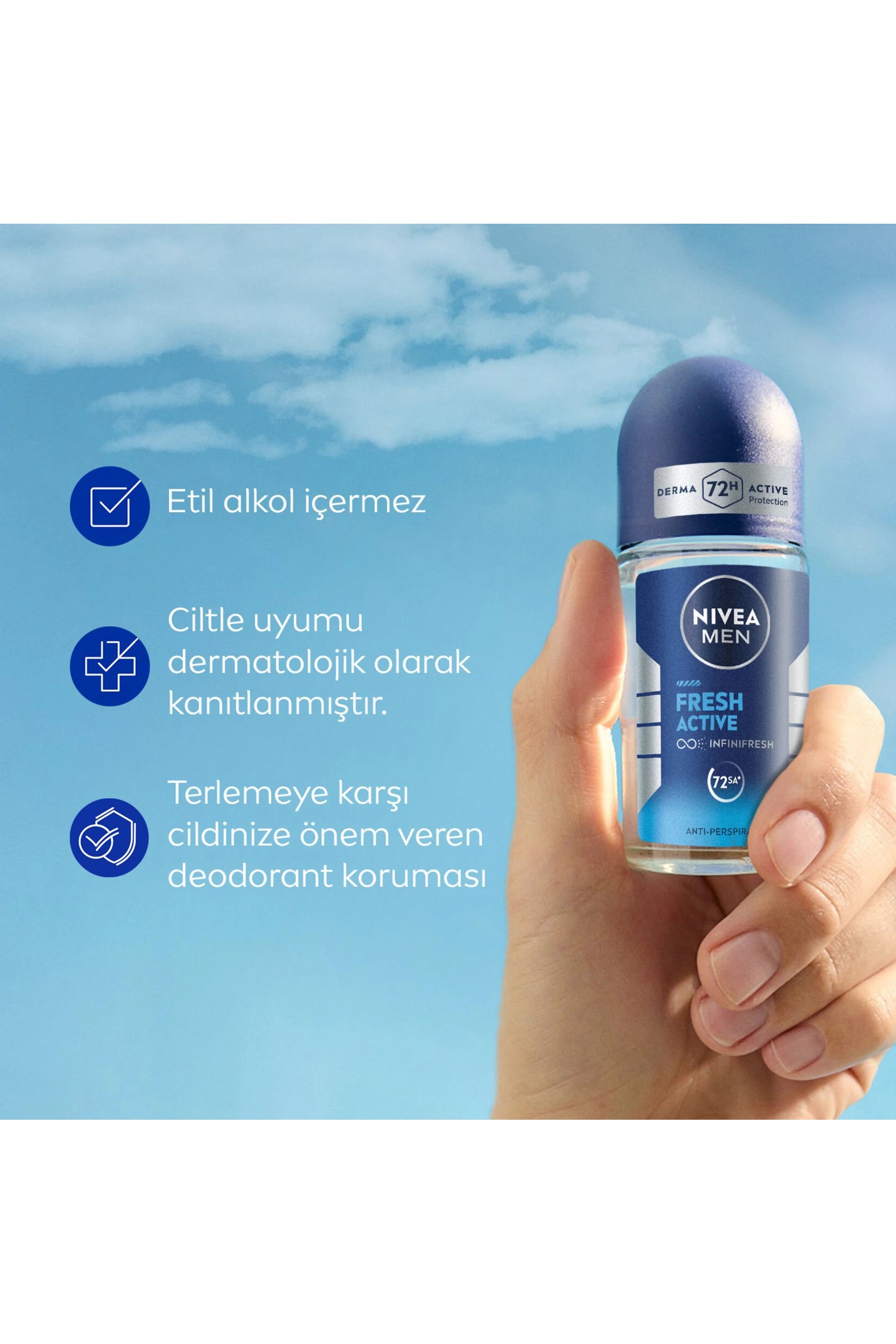 Nivea Men Fresh Active Roll On 50 ml