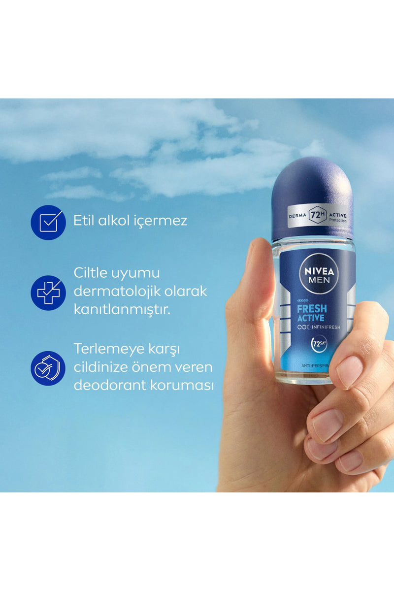 Nivea Men Fresh Active Roll On 50 ml