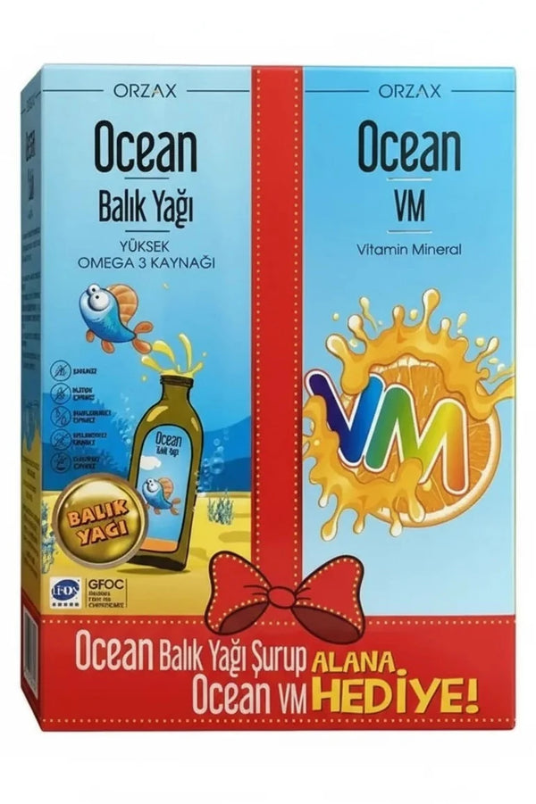 Ocean Balık Yağı Omega 3  Şurup + Ocean VM Vitamin Mineral Şurup